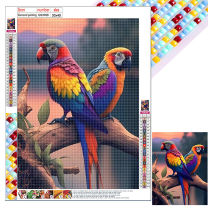 Parrot - Full Square Drill Diamond Painting 30*40CM