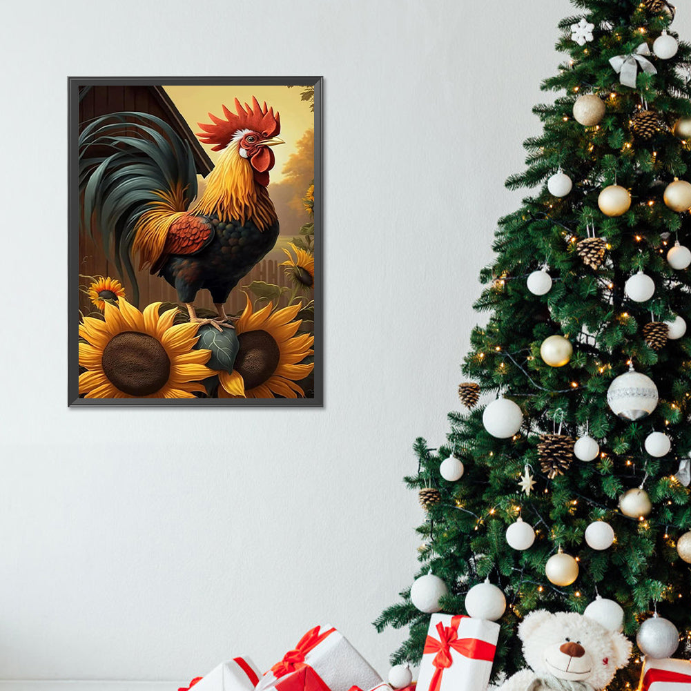 Rooster - Full Round Drill Diamond Painting 30*40CM