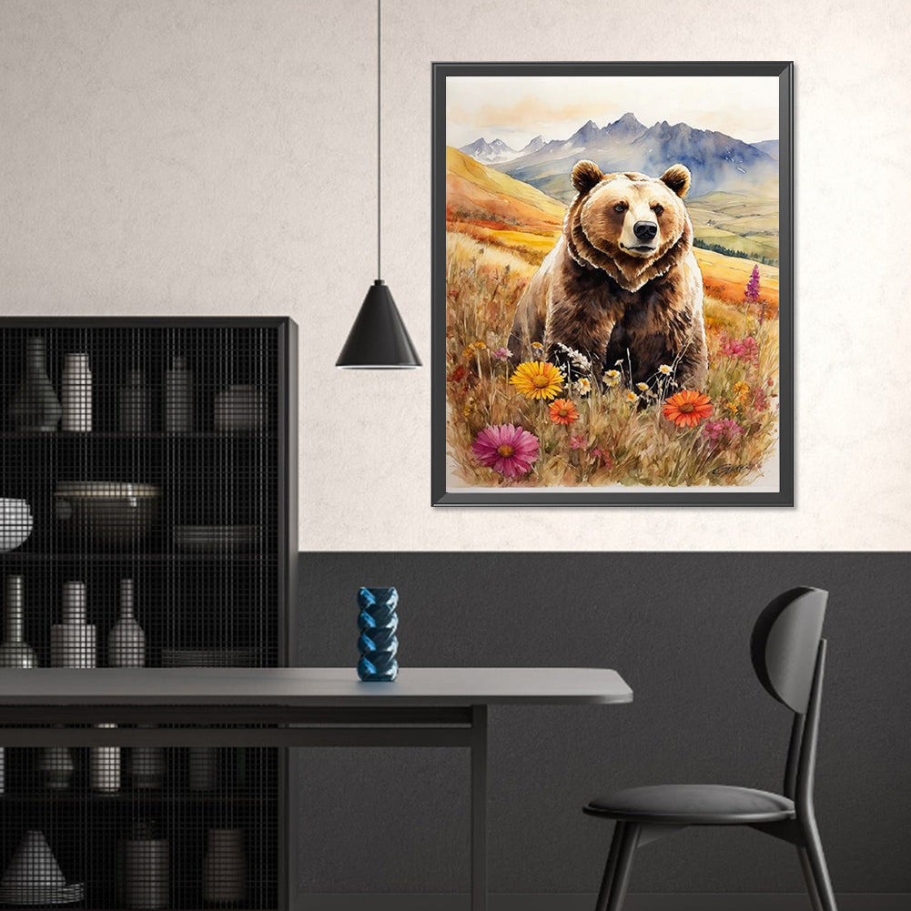 Brown Bear - Full Square Drill Diamond Painting 40*50CM