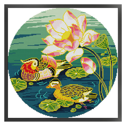 Mandarin Duck - 14CT Stamped Cross Stitch 40*40CM