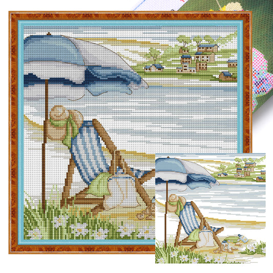 Free Time - 14CT Stamped Cross Stitch 33*33CM