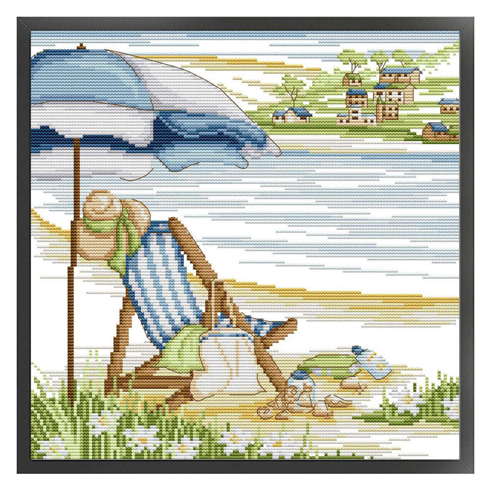 Free Time - 14CT Stamped Cross Stitch 33*33CM