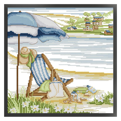 Free Time - 14CT Stamped Cross Stitch 33*33CM