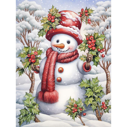 Snowman - Full Round Drill Diamond Painting 30*40CM