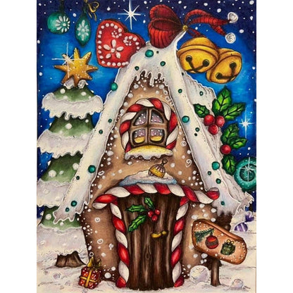 Snow House - Full Round Drill Diamond Painting 30*40CM