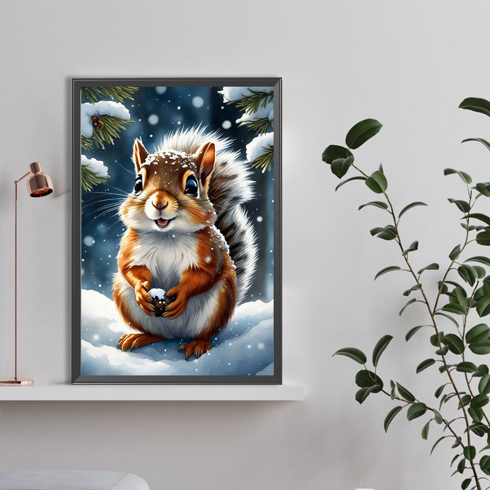 Squirrel - Full Round Drill Diamond Painting 40*60CM