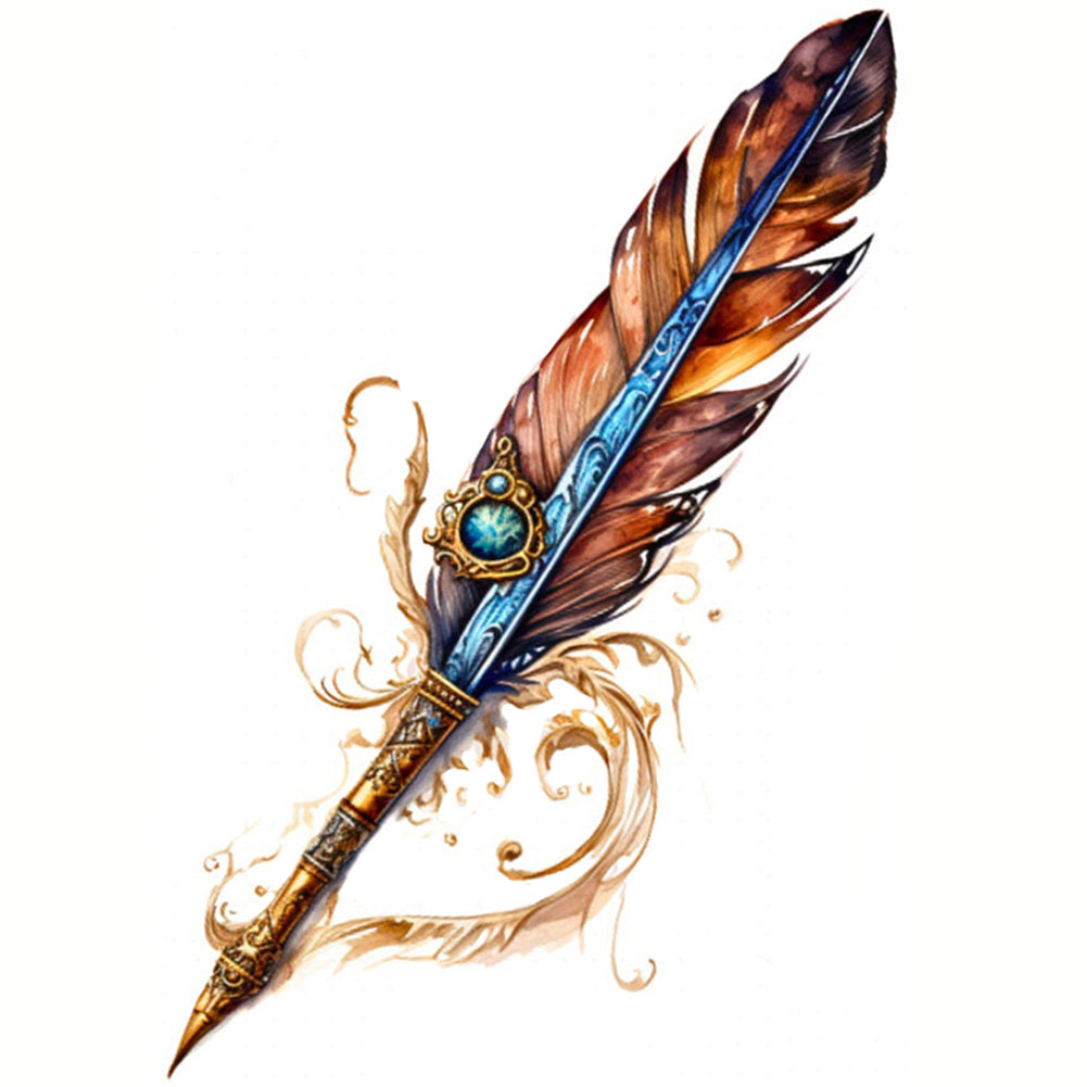 Quill Pen - 11CT Stamped Cross Stitch 50*50CM