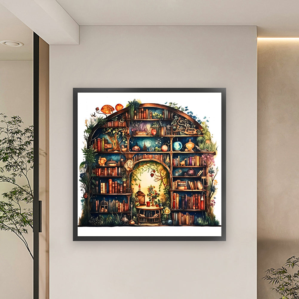 Bookstore - 11CT Stamped Cross Stitch 60*60CM
