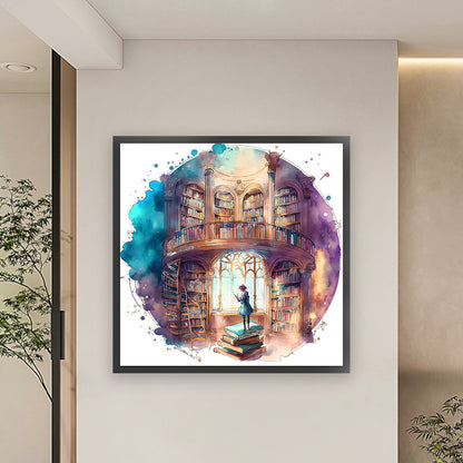 Library - 11CT Stamped Cross Stitch 60*60CM