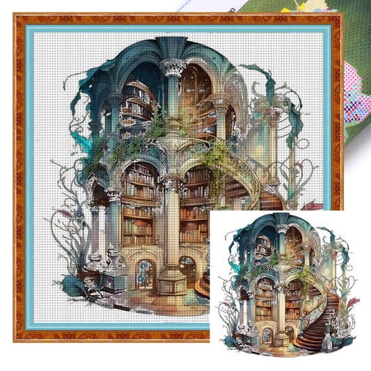 Library - 11CT Stamped Cross Stitch 60*60CM