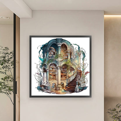 Library - 11CT Stamped Cross Stitch 60*60CM