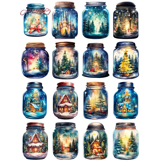 Glass Bottle Scenery - 11CT Stamped Cross Stitch 50*65CM