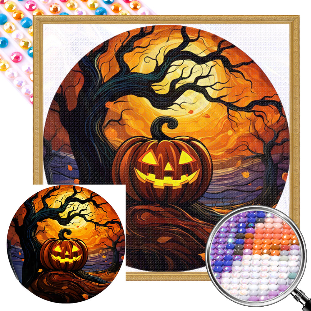 Jack O Lantern - Full AB Drill Round Diamond Painting 30*30CM