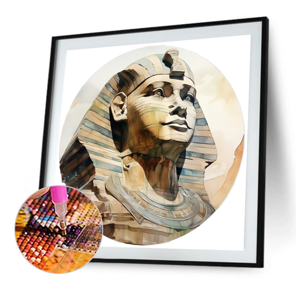 Sphinx - Full AB Drill Round Diamond Painting 30*30CM