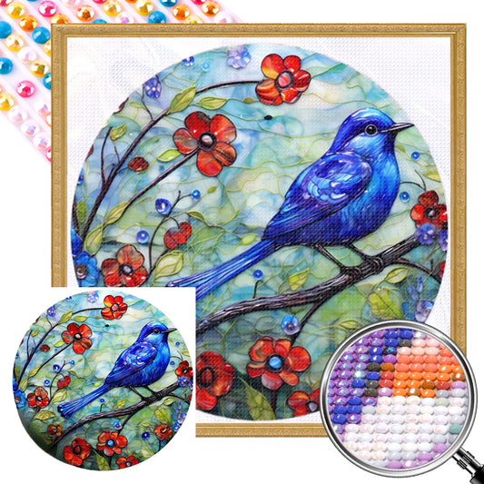 Bluebird - Full AB Drill Round Diamond Painting 30*30CM