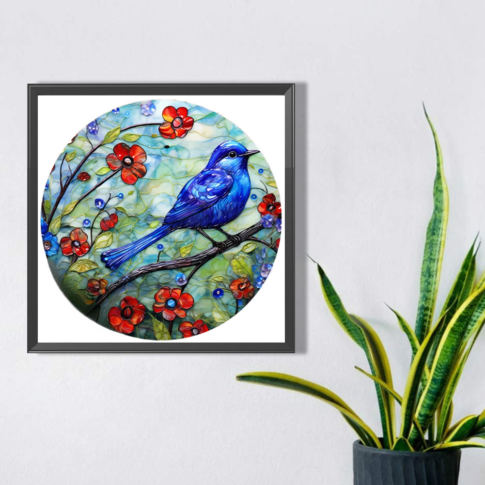 Bluebird - Full AB Drill Round Diamond Painting 30*30CM