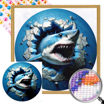 Whale - Full AB Drill Round Diamond Painting 30*30CM