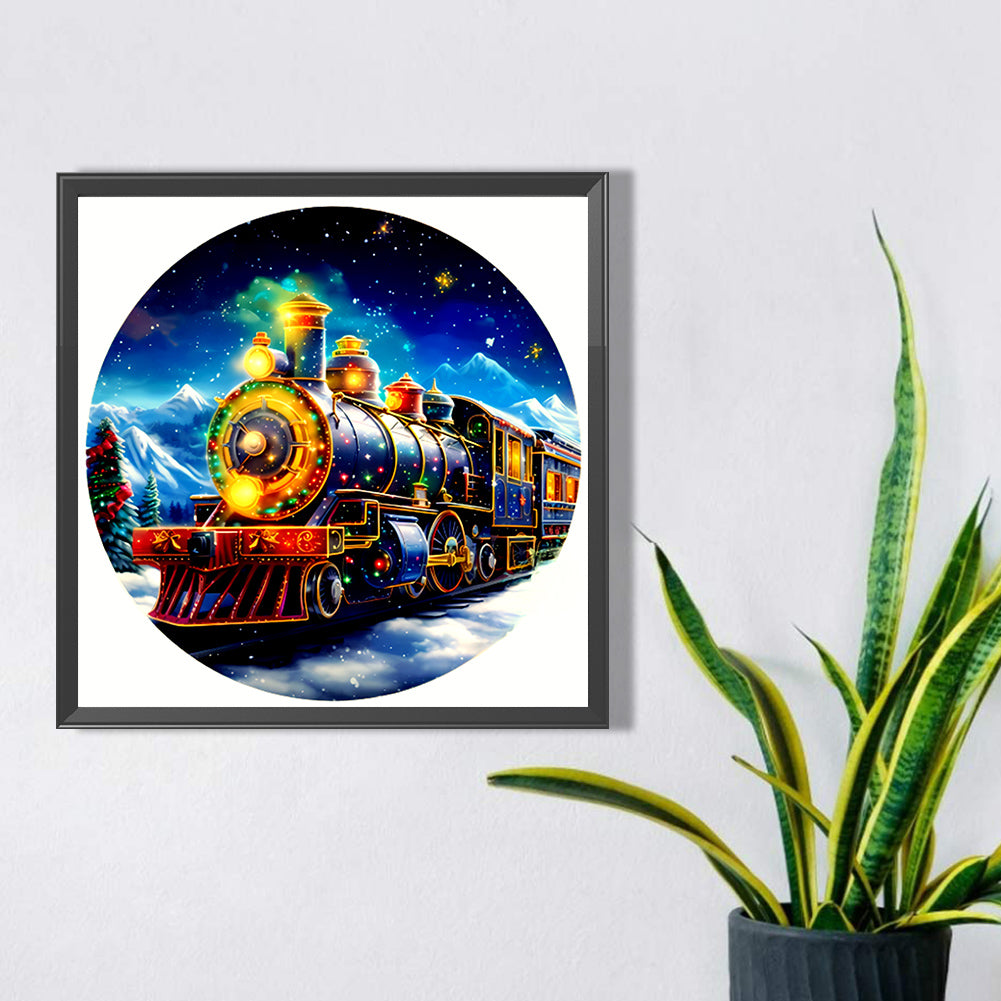 Christmas Train - Full AB Drill Round Diamond Painting 30*30CM