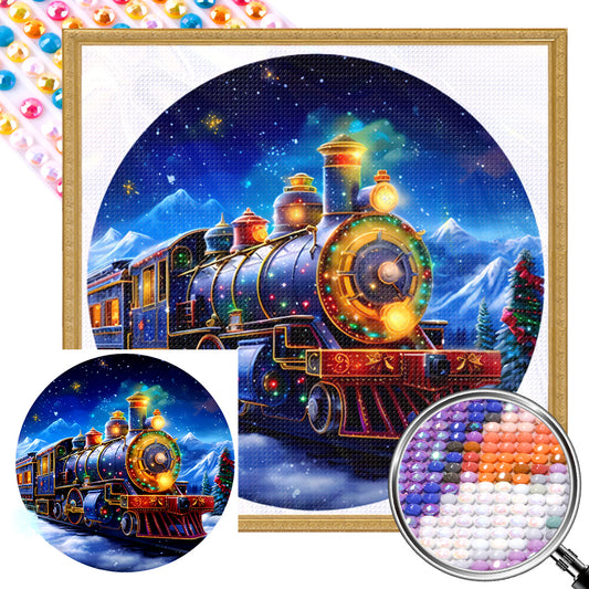 Christmas Train - Full AB Drill Round Diamond Painting 30*30CM