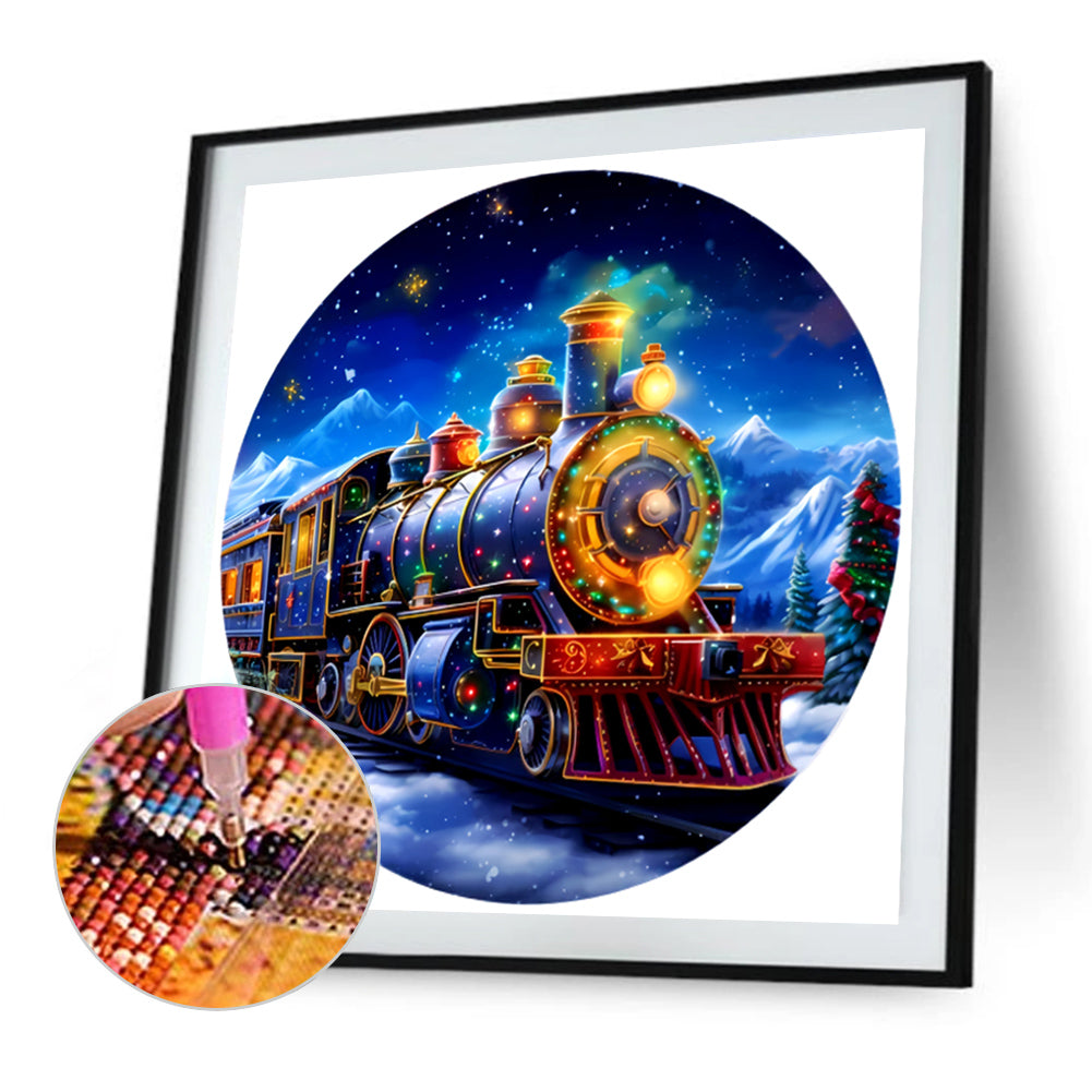 Christmas Train - Full AB Drill Round Diamond Painting 30*30CM