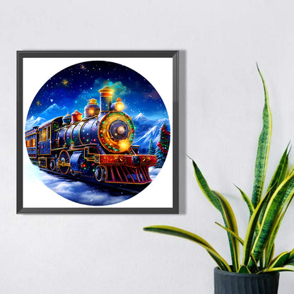 Christmas Train - Full AB Drill Round Diamond Painting 30*30CM