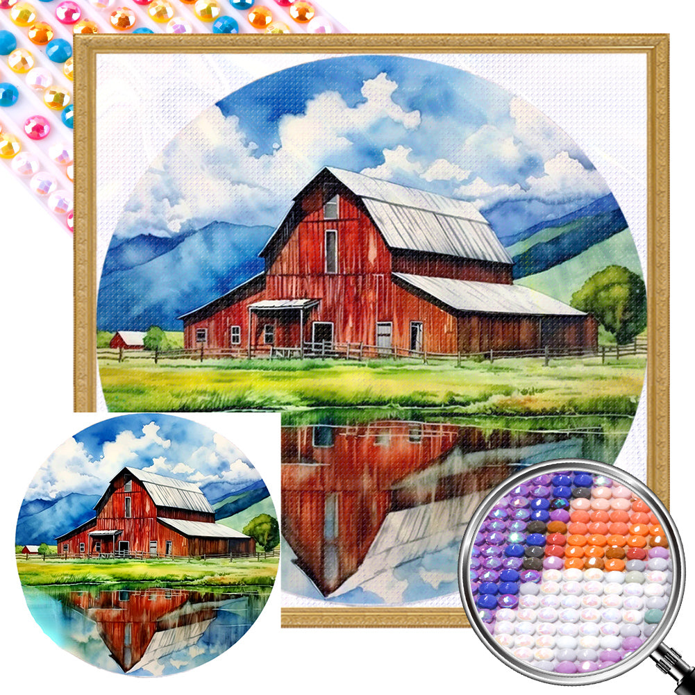 Cabin - Full AB Drill Round Diamond Painting 30*30CM