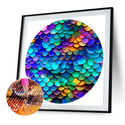 Mermaid Scales - Full AB Drill Round Diamond Painting 30*30CM