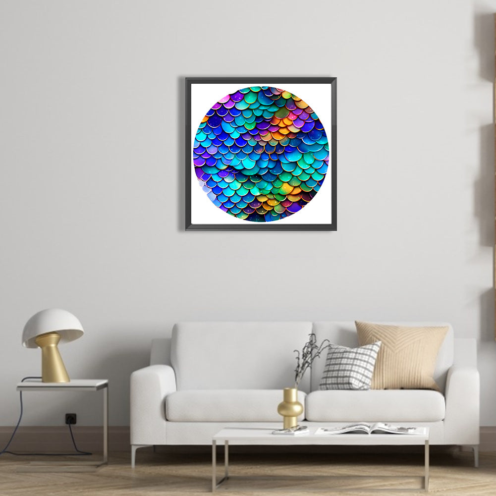 Mermaid Scales - Full AB Drill Round Diamond Painting 30*30CM