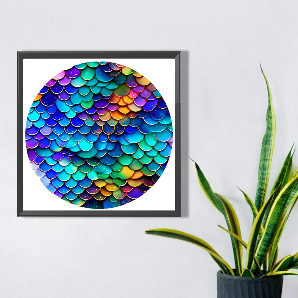 Mermaid Scales - Full AB Drill Round Diamond Painting 30*30CM