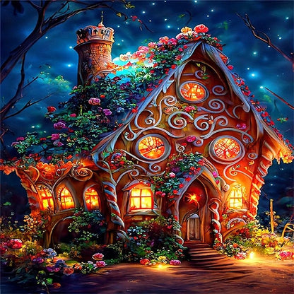 Candy House - Full AB Drill Round Diamond Painting 40*40CM