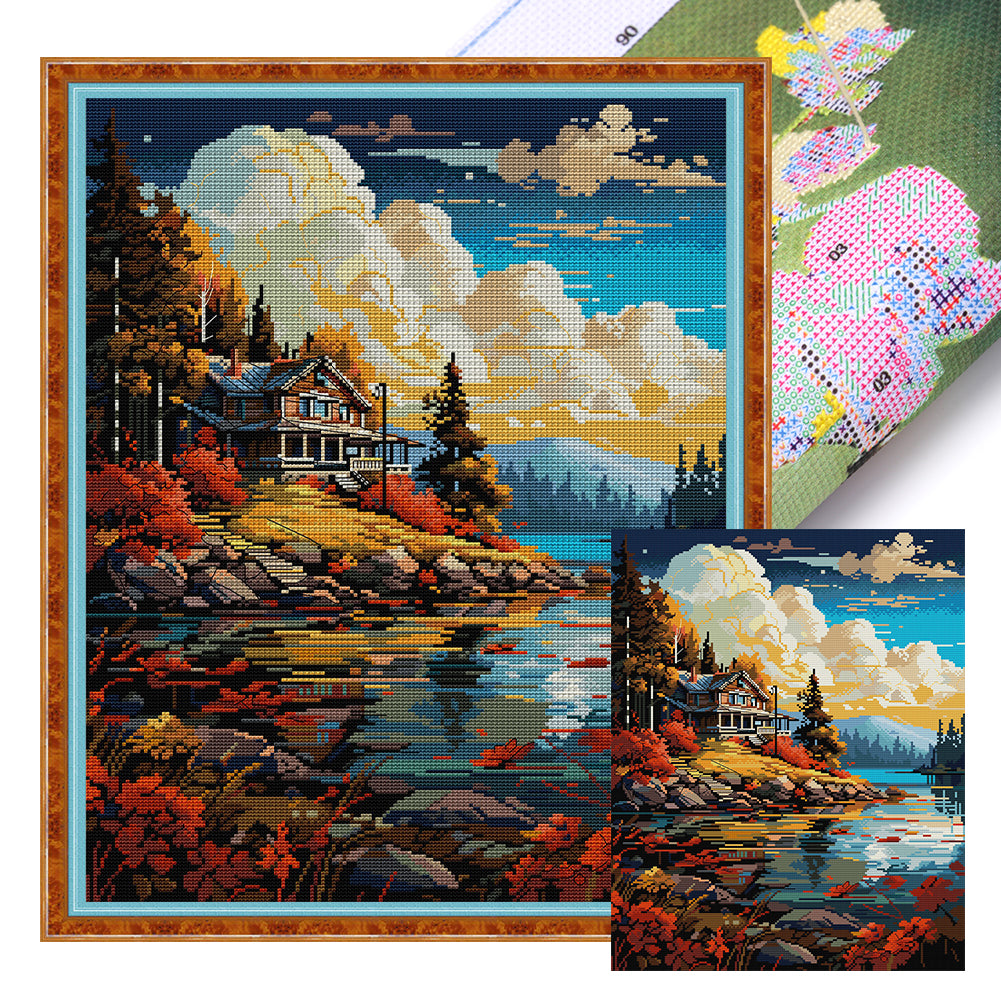 Sunset - 14CT Stamped Cross Stitch 40*51CM