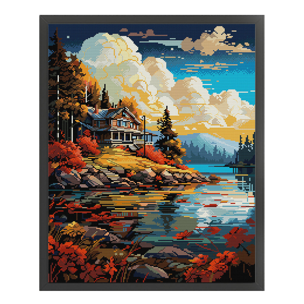 Sunset - 14CT Stamped Cross Stitch 40*51CM