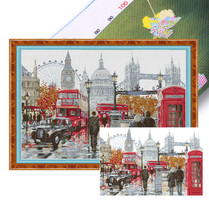 London Streets - 14CT Stamped Cross Stitch 68*48CM£¨Joy Sunday£©