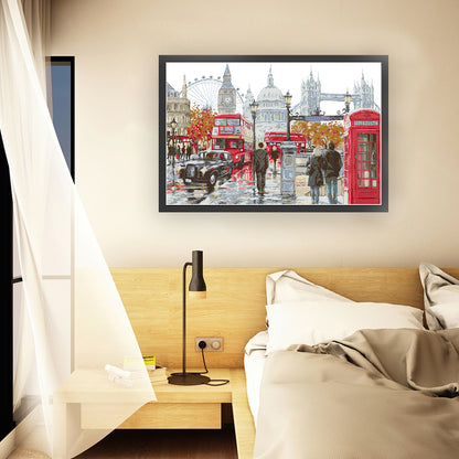 London Streets - 14CT Stamped Cross Stitch 68*48CM£¨Joy Sunday£©