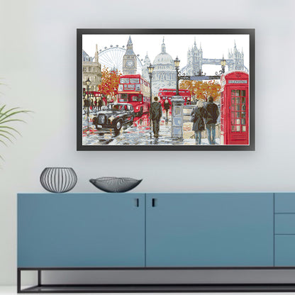 London Streets - 14CT Stamped Cross Stitch 68*48CM£¨Joy Sunday£©