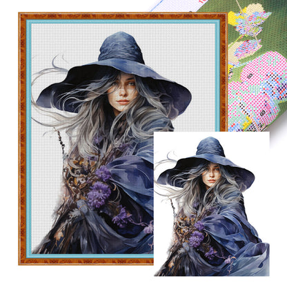 Witch - 11CT Stamped Cross Stitch 50*60CM