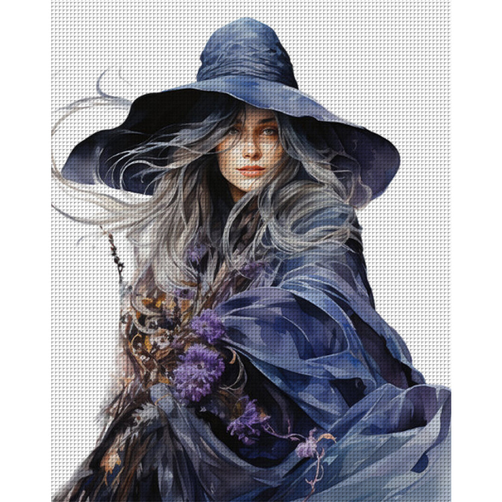 Witch - 11CT Stamped Cross Stitch 50*60CM