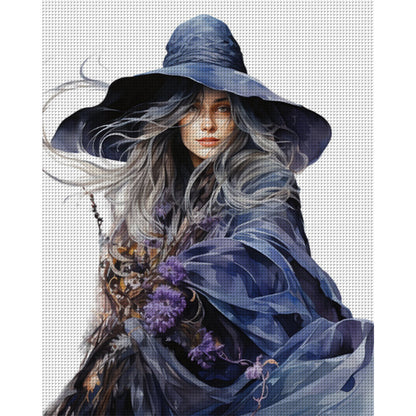 Witch - 11CT Stamped Cross Stitch 50*60CM
