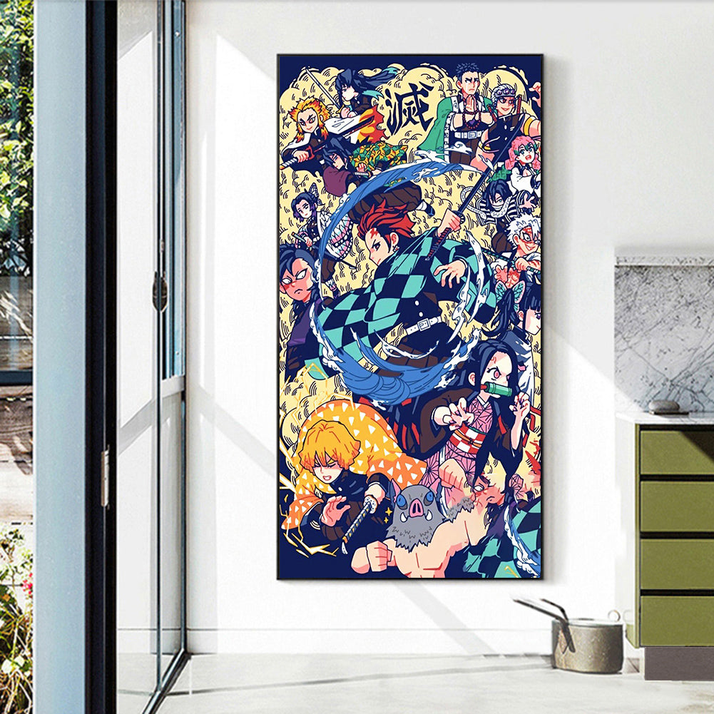 Demon Slayer: Kimetsu No Yaiba - Full Round Drill Diamond Painting 40*70CM