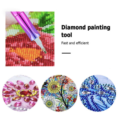 Diamond Art Pens with 6 Pen Heads for DIY Crafts (Plating Purple)