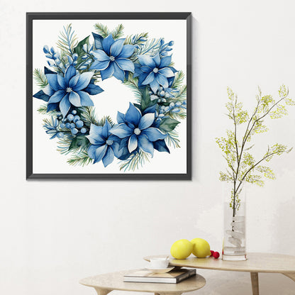 Blue Garland - Full Round Drill Diamond Painting 30*30CM