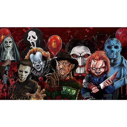 Halloween Scary Characters - Full Round Drill Diamond Painting 70*40CM