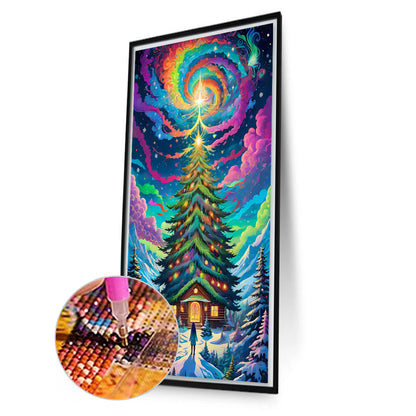 Christmas Aurora Elk - Full AB Drill Square Diamond Painting 40*70CM