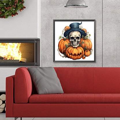 Pumpkin Skull - Full Round Drill Diamond Painting 30*30CM