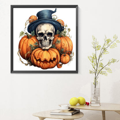 Pumpkin Skull - Full Round Drill Diamond Painting 30*30CM