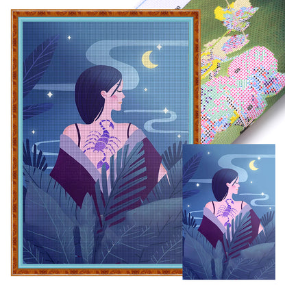 Scorpio Girl - 11CT Stamped Cross Stitch 40*60CM