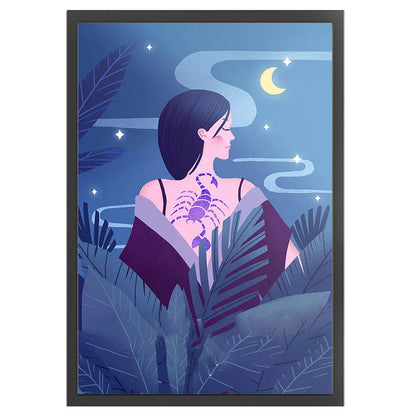 Scorpio Girl - 11CT Stamped Cross Stitch 40*60CM