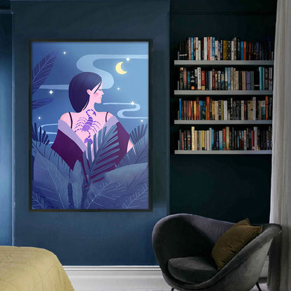 Scorpio Girl - 11CT Stamped Cross Stitch 40*60CM