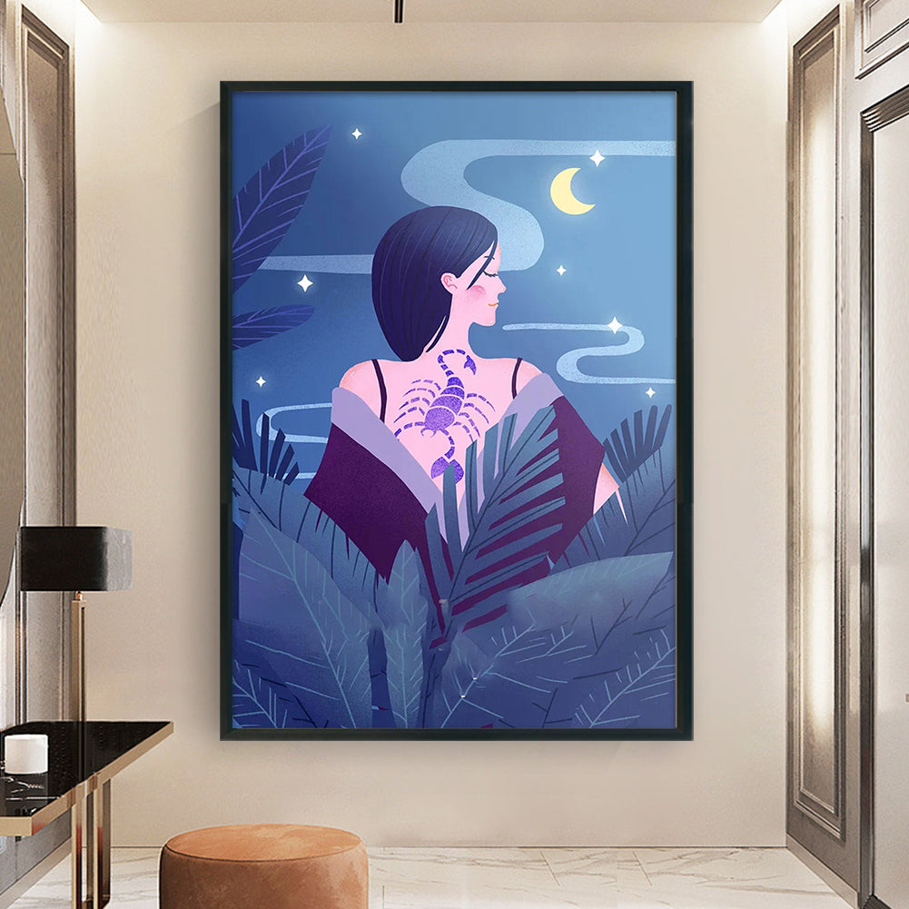 Scorpio Girl - 11CT Stamped Cross Stitch 40*60CM