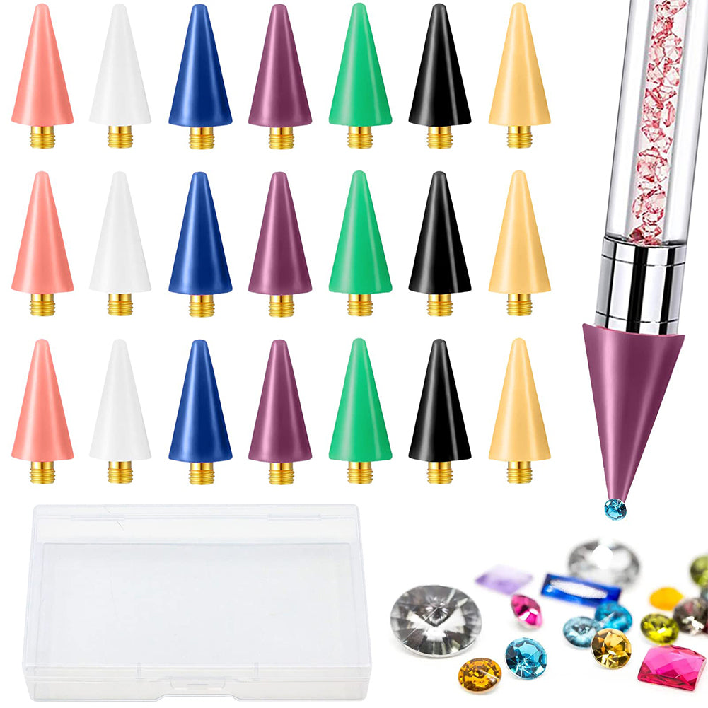 Diamond Art Pens Double Heads with Wax for Nail Art Rhinestones (White)